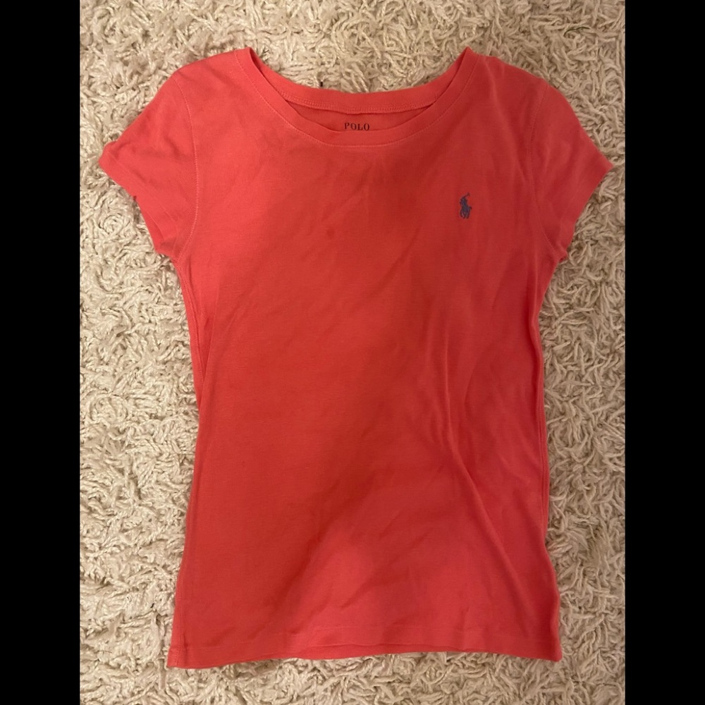 Peachy Pink Polo Shirt -Kids 12-14 or Adult XS